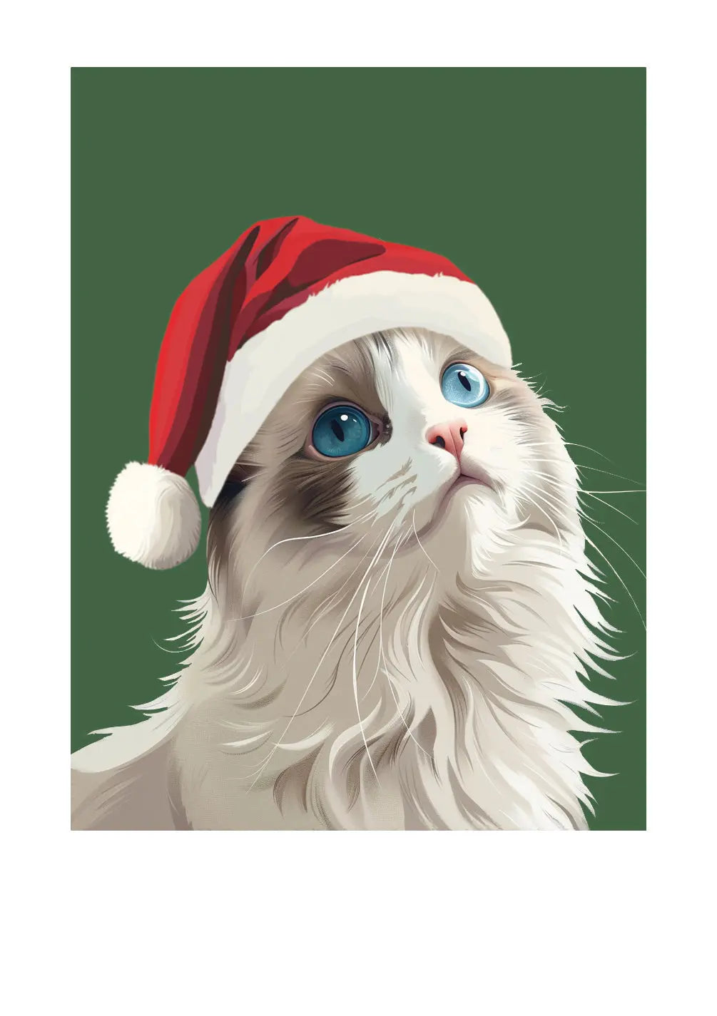 Holiday Ragdoll Cat Card - FreshCut Paper