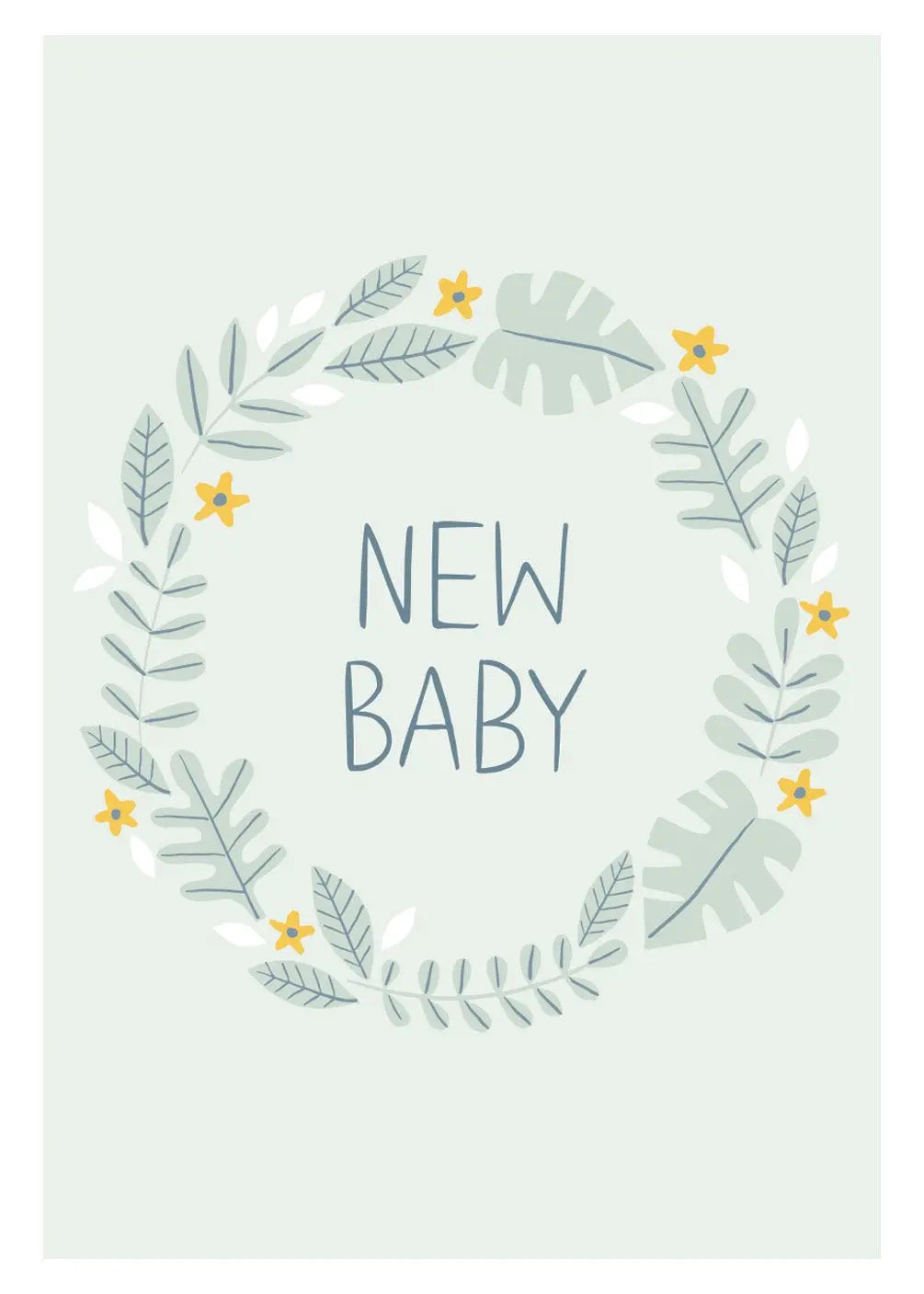New Baby Wreath Card - FreshCut Paper
