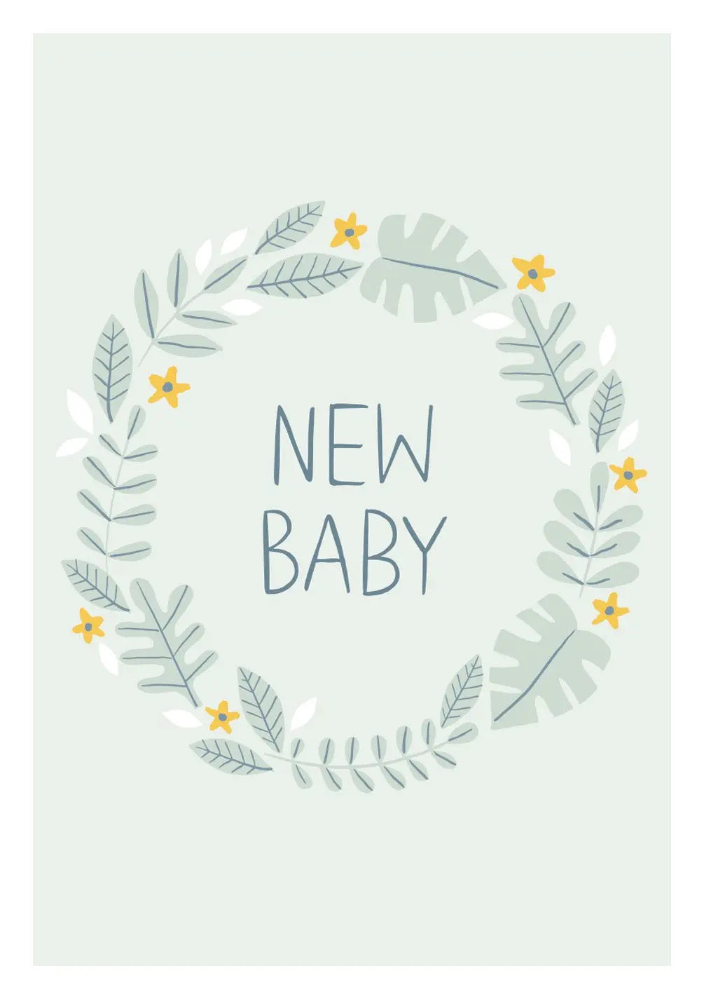 New Baby Wreath Card - FreshCut Paper