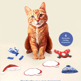 Holiday Orange Tabby Cat