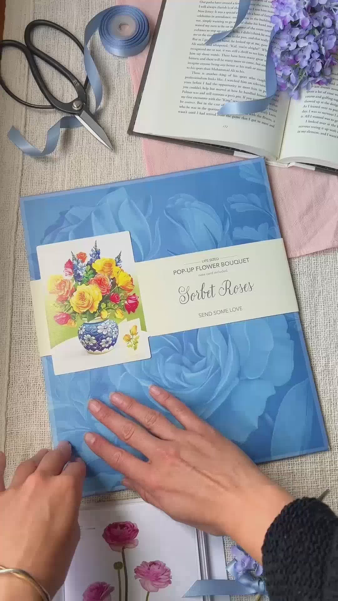 Sorbet Roses Pop-Up Card