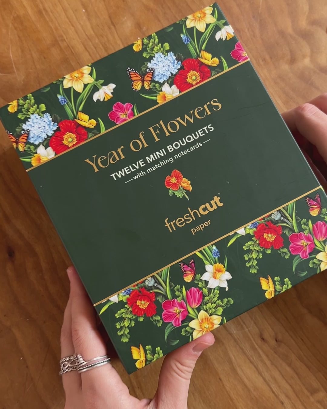 year of flowers boxed set of mini bouquets