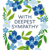 Sympathy Blue Floral Card - FreshCut Paper