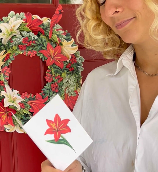 Your FreshCut Paper wreath Winter Joy comes with a personal note card for you to give your recipient. Share your thoughts of love or just let them know you're thinking of them. FreshCut Paper, more than a greeting card - we're forever flowers.